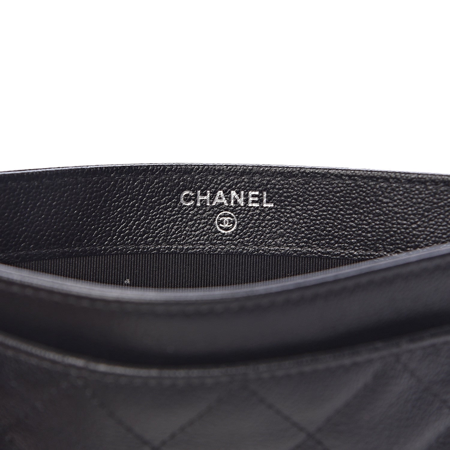 Chanel Caviar Quilted CC Box Strap Pouch Black 7 of 12