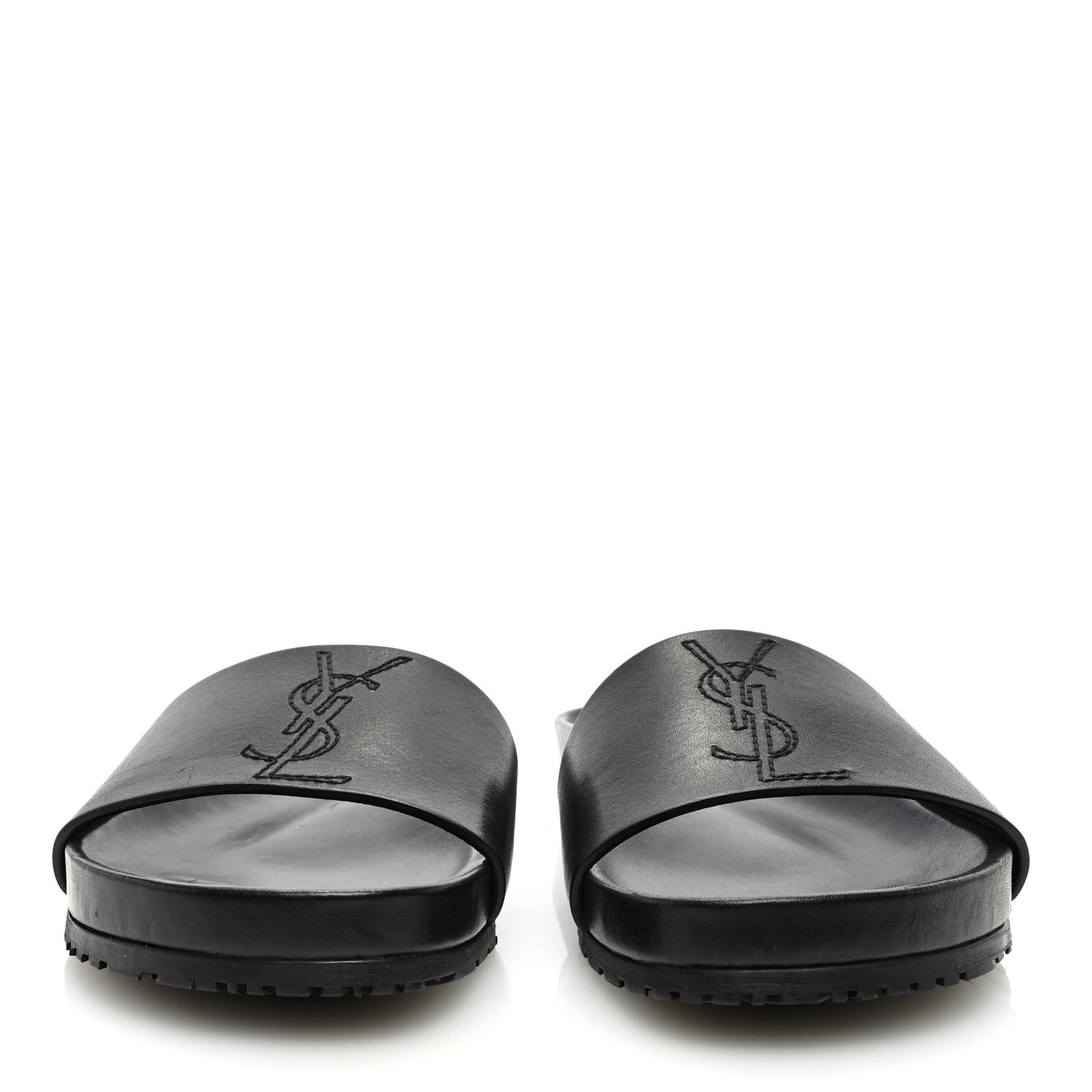 Calfskin Monogram Jimmy Joan Slide Sandals 43 Black