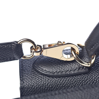 Hermes Epsom Taurillon Clemence Chevre Mysore Horseshoe Kellygraphie Lettre X Kelly Sellier 28 Noir Bleu Indigo Bleu Saphir 34 of 36