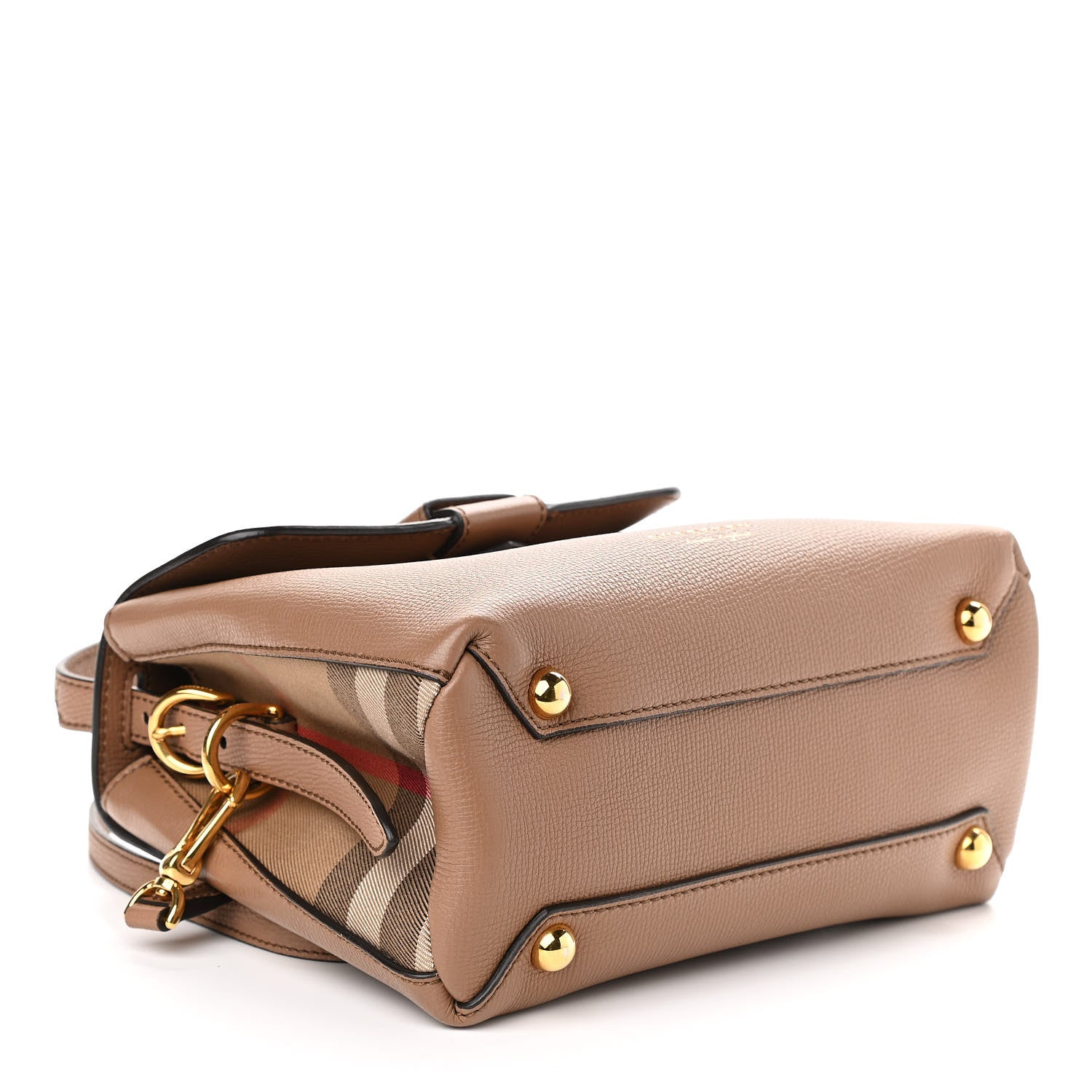 Burberry Derby Calfskin House Check Small Camberley Dark Sand 4 of 9