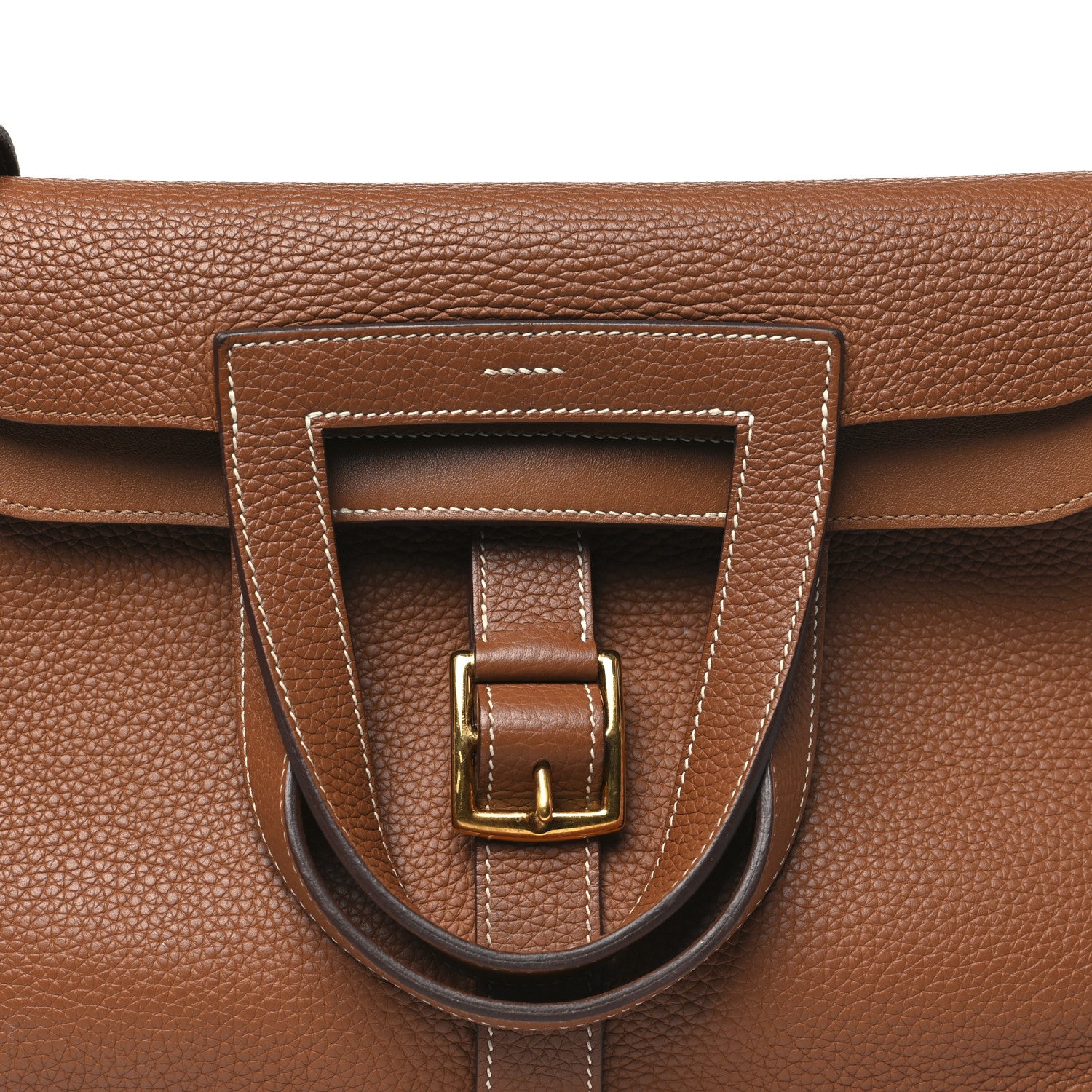 Hermes Taurillon Clemence Halzan 31 Gold 7 of 9