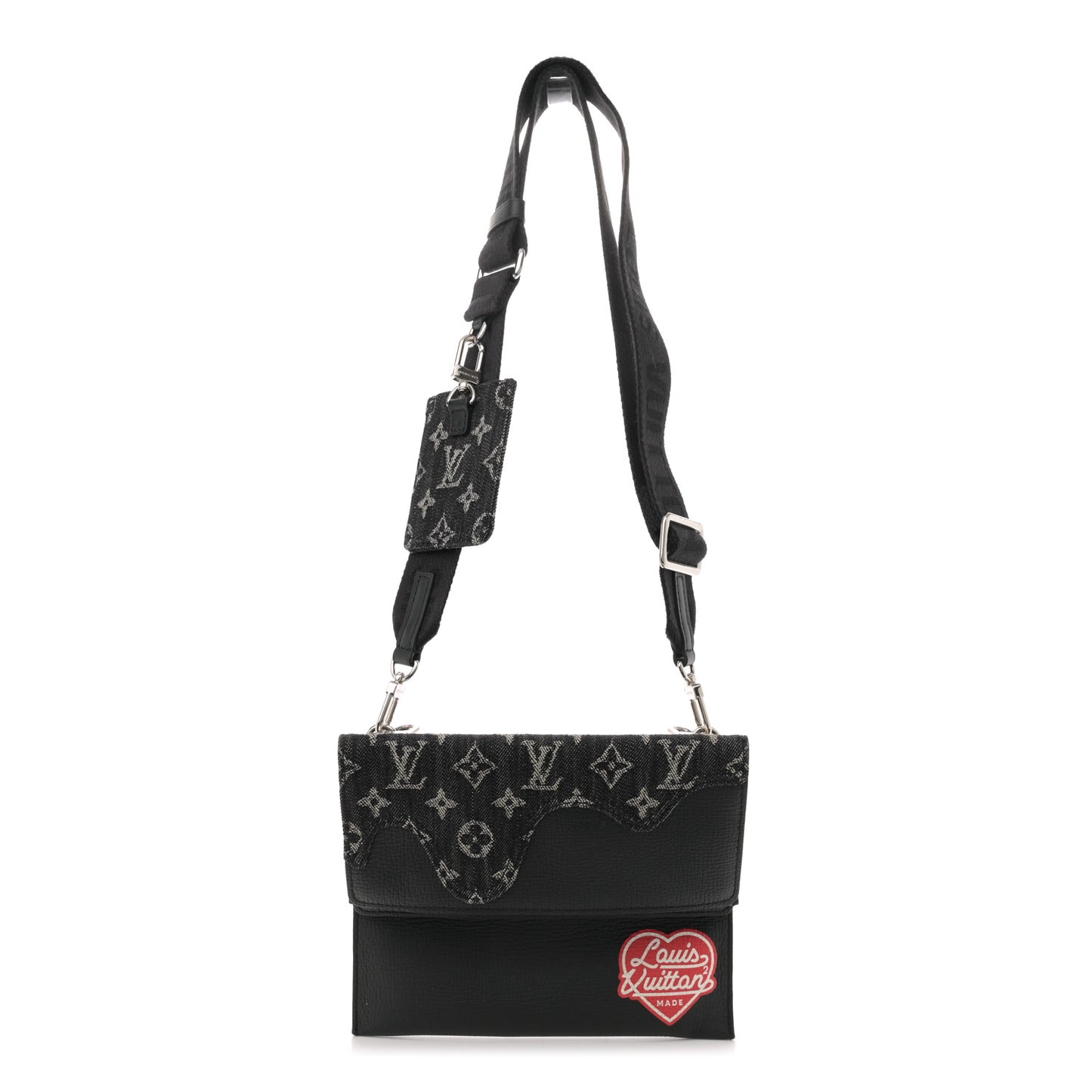 X NIGO Taurillon Monogram Denim Trio Messenger