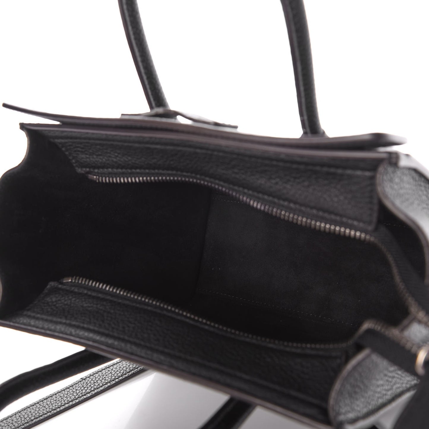 Drummed Calfskin Nano Luggage Black