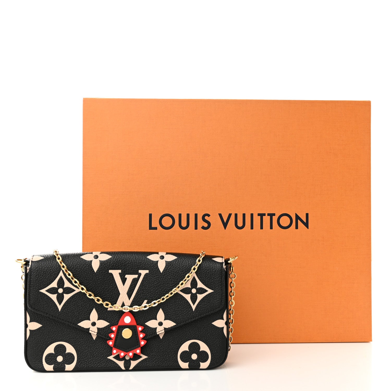 Louis Vuitton Empreinte Monogram Giant Crafty Pochette Felicie Black Crème 10 of 10