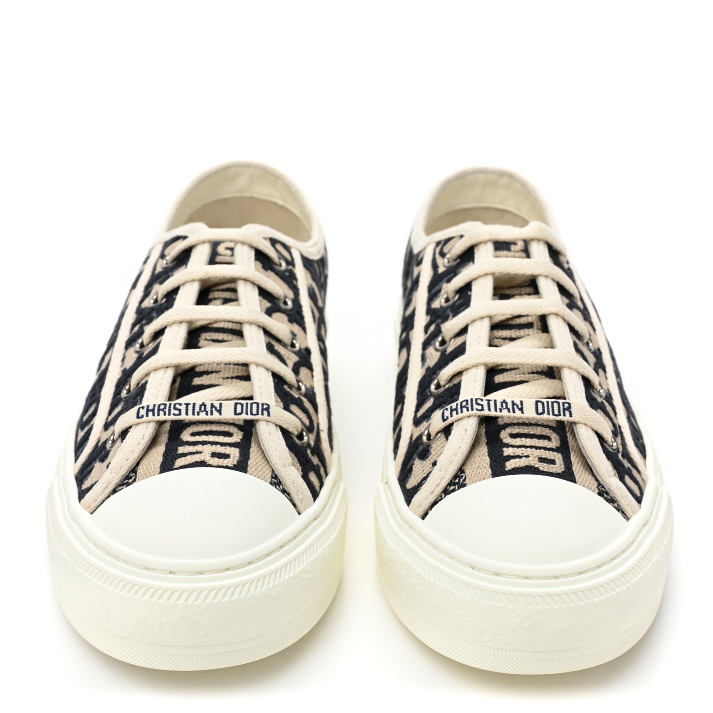 Canvas Oblique Walk'N'Dior Low Top Sneakers 39 Deep Blue
