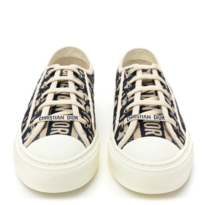 Christian Dior Canvas Oblique Walk'N'Dior Low Top Sneakers 39 Deep Blue 2 of 10