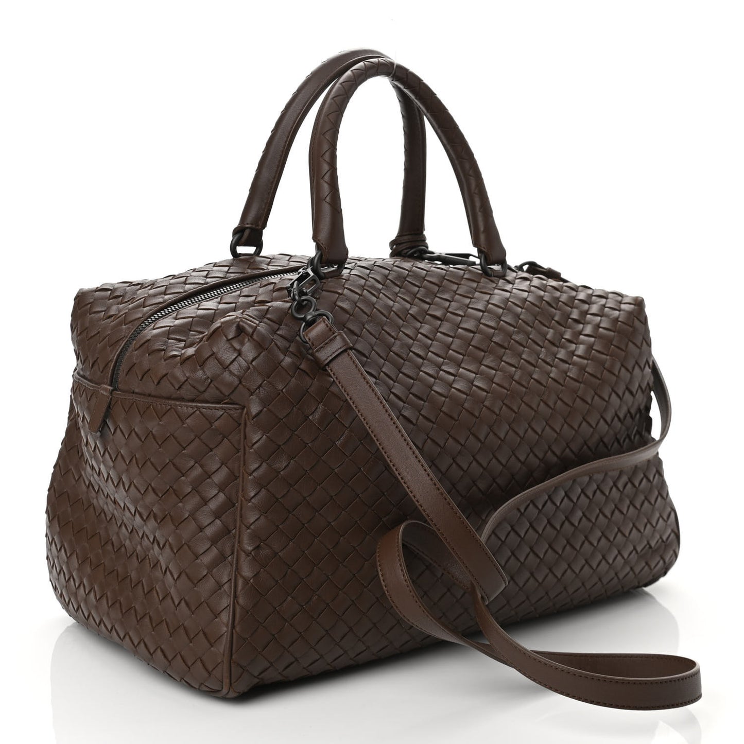 Nappa Intrecciato Boston Brown