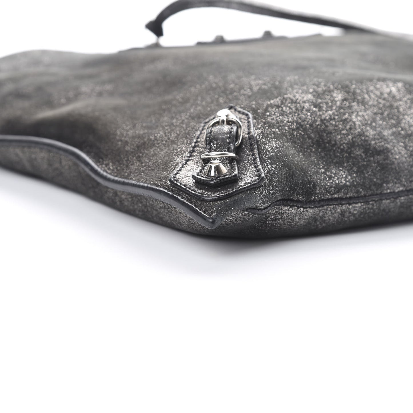 Metallic Calfskin Milkyway Ligne Papier Messenger Black