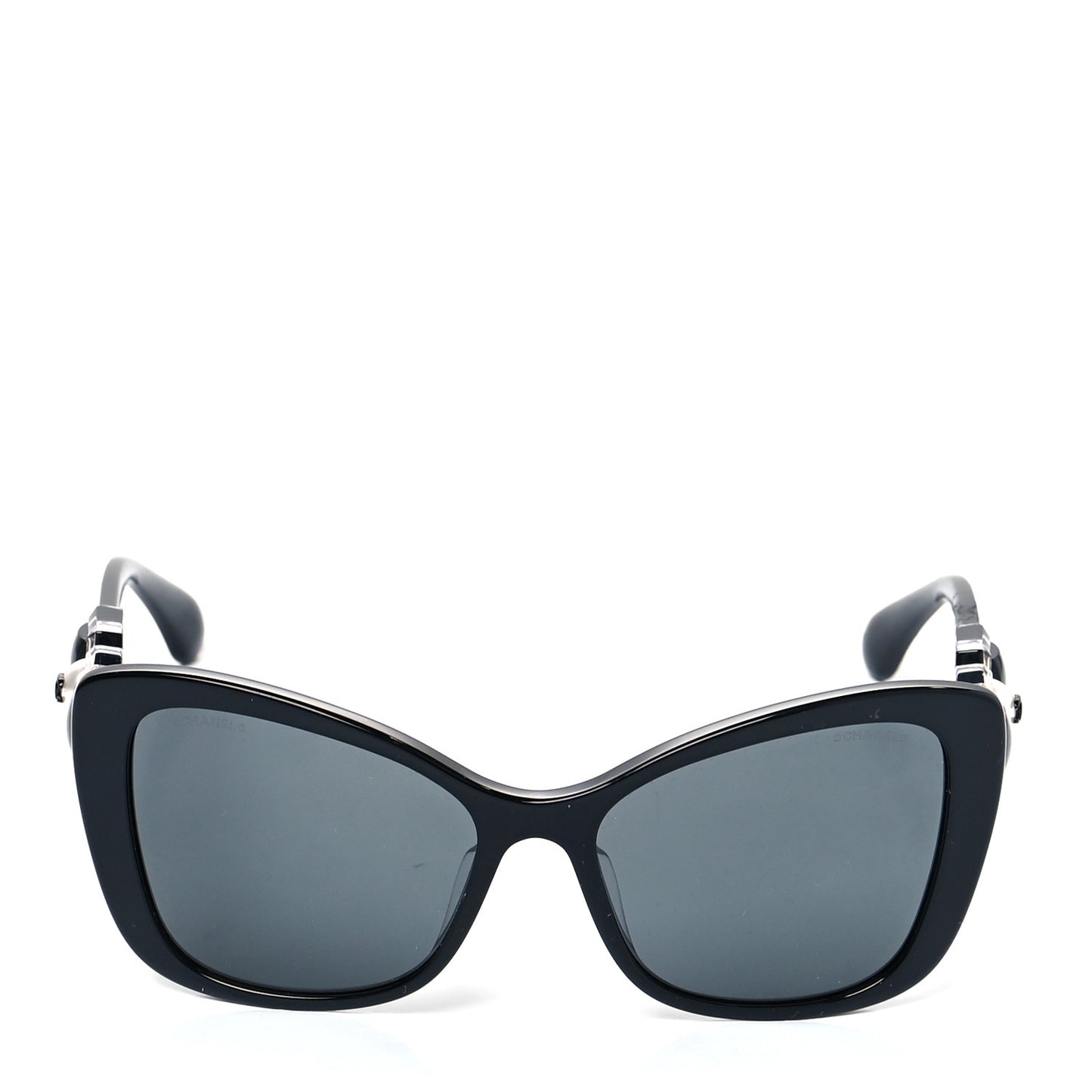 Acetate Pearl Butterfly Sunglasses 5445-H Black