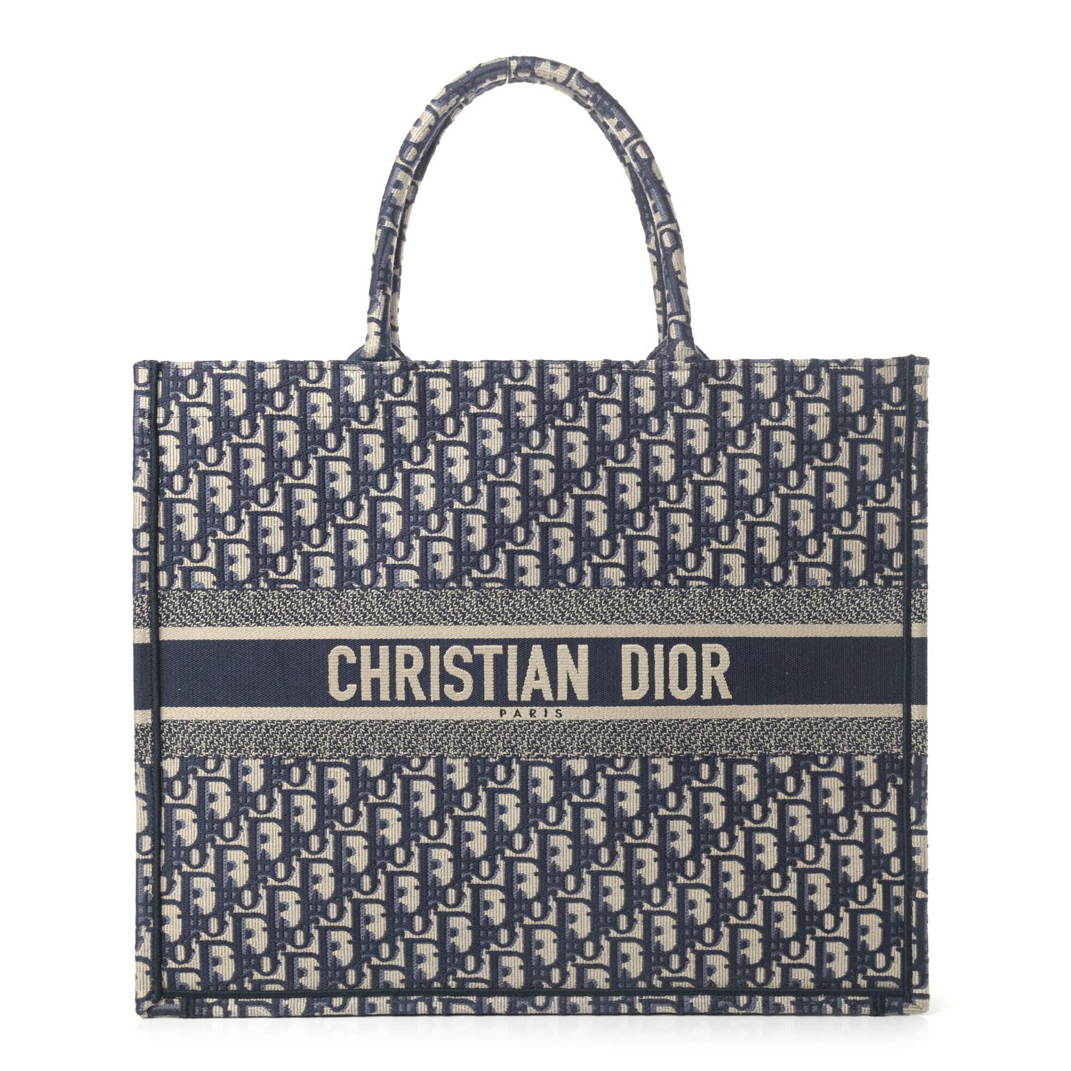 Christian Dior Oblique Book Tote Blue Multicolor 1 of 4
