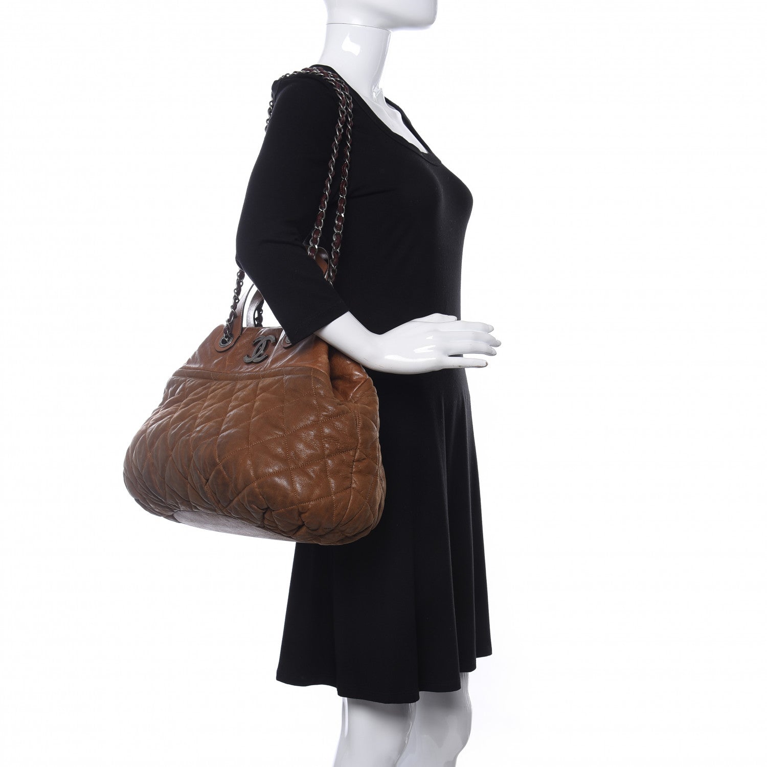 Chanel Iridescent Calfskin Large In The Mix Tote Light Brown 2 of 10