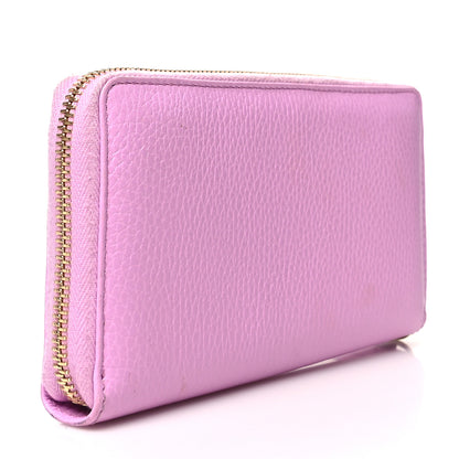 Gucci Dollar Calfskin GG Marmont Bosco Zip Around Wallet Malva 3 of 13