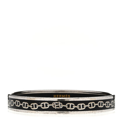 Hermes Enamel Narrow Printed Chaine D'Ancre Bracelet 65 1 of 6
