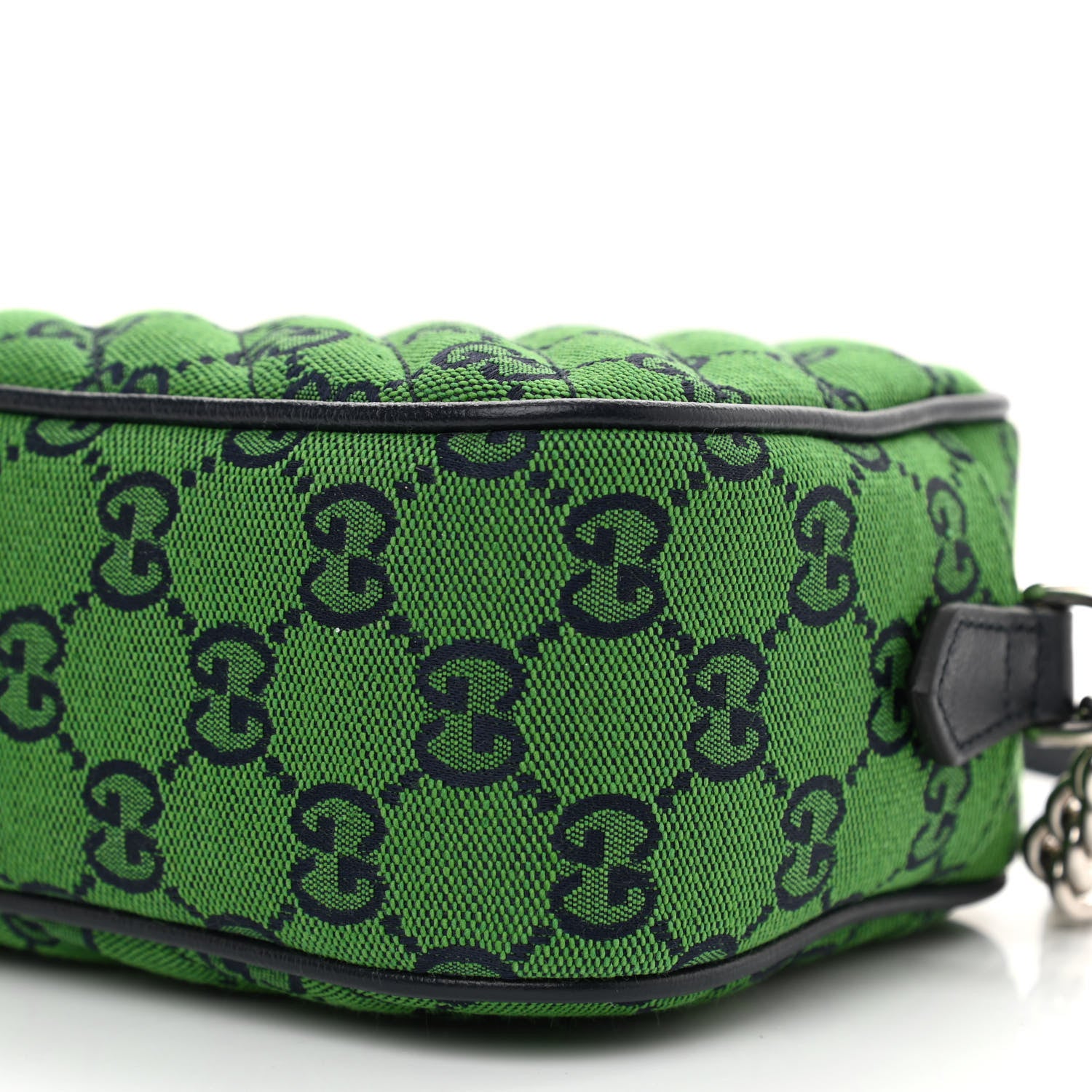 Gucci Monogram Multicolor Matelasse Diagonal Small GG Marmont Chain Shoulder Bag Green Blue 8 of 8