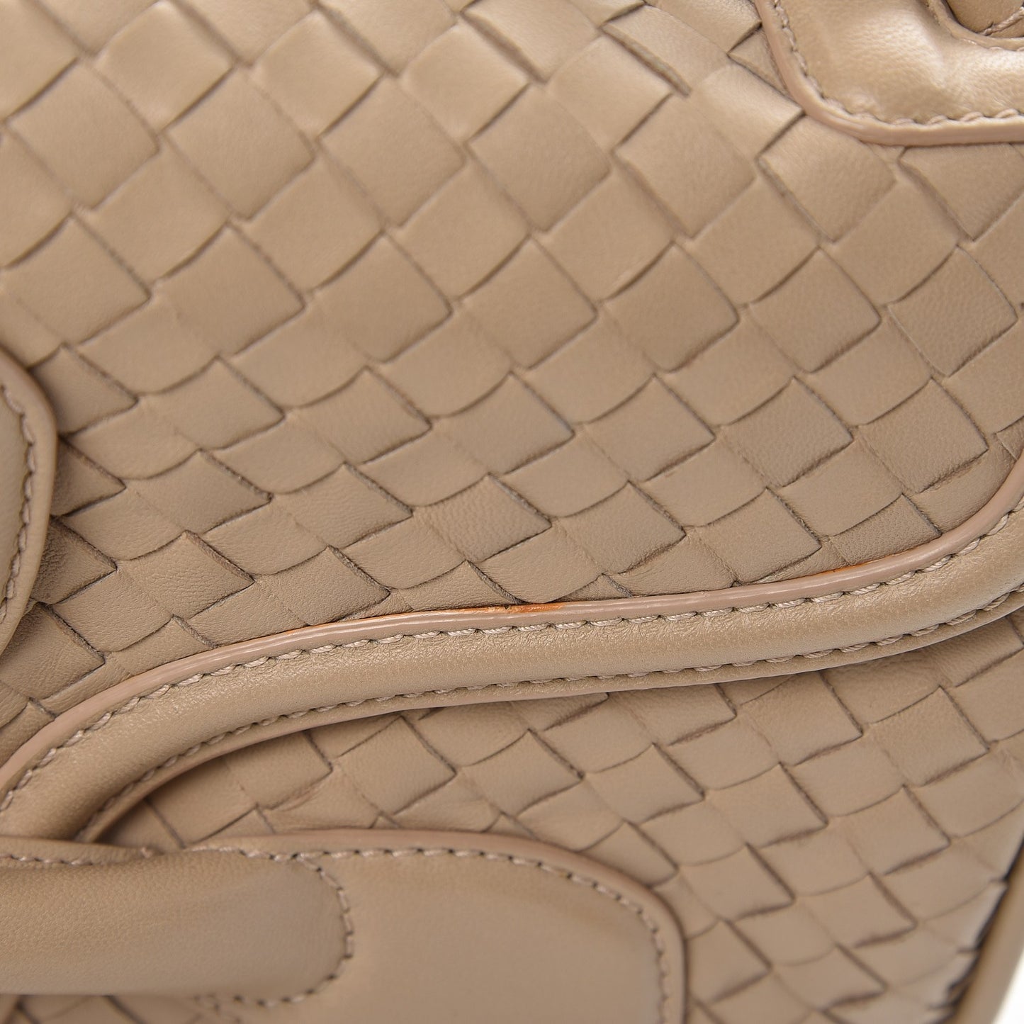 Nappa Intrecciato Rialto Shoulder Bag Mink
