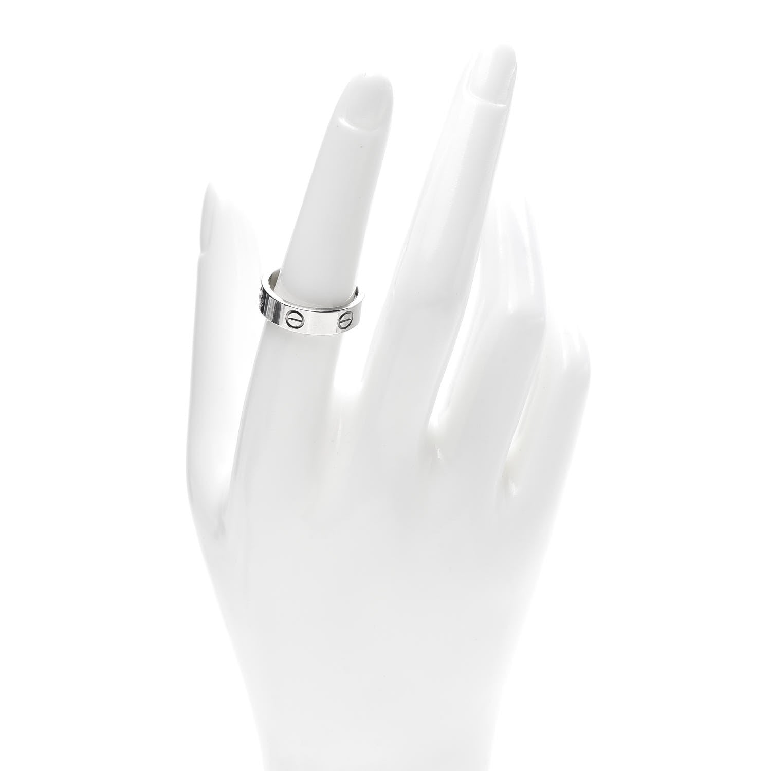 Cartier 18K White Gold 5.5mm LOVE Ring 56 7.5 2 of 5