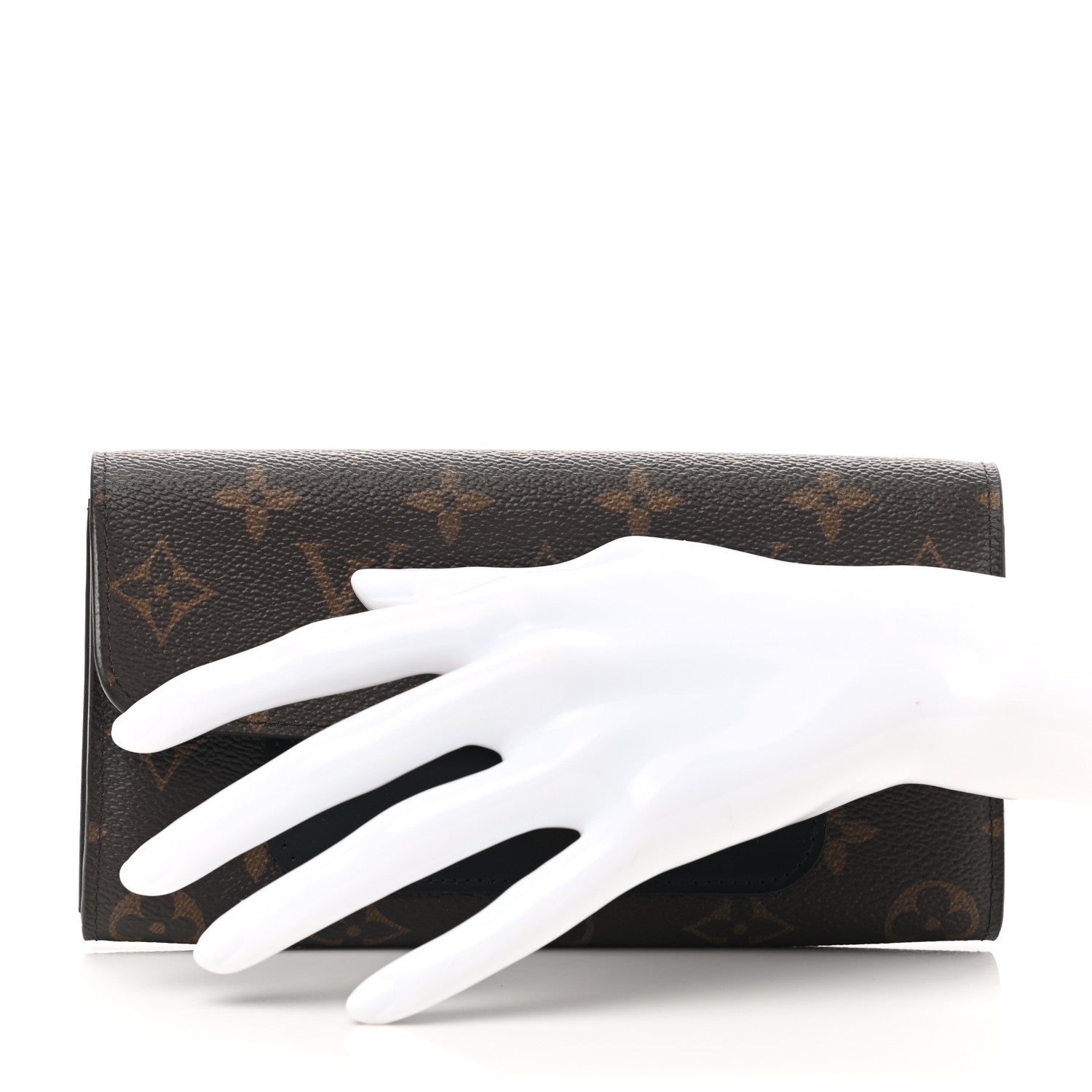 Louis Vuitton Monogram Flower Lock Long Wallet Black 2 of 10