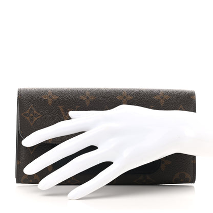 Louis Vuitton Monogram Flower Lock Long Wallet Black 2 of 10