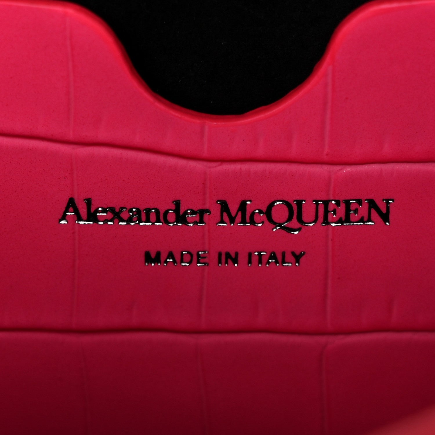 Alexander McQueen Calfskin Crocodile Embossed Skull Mini Crossbody Bag Pink 6 of 9