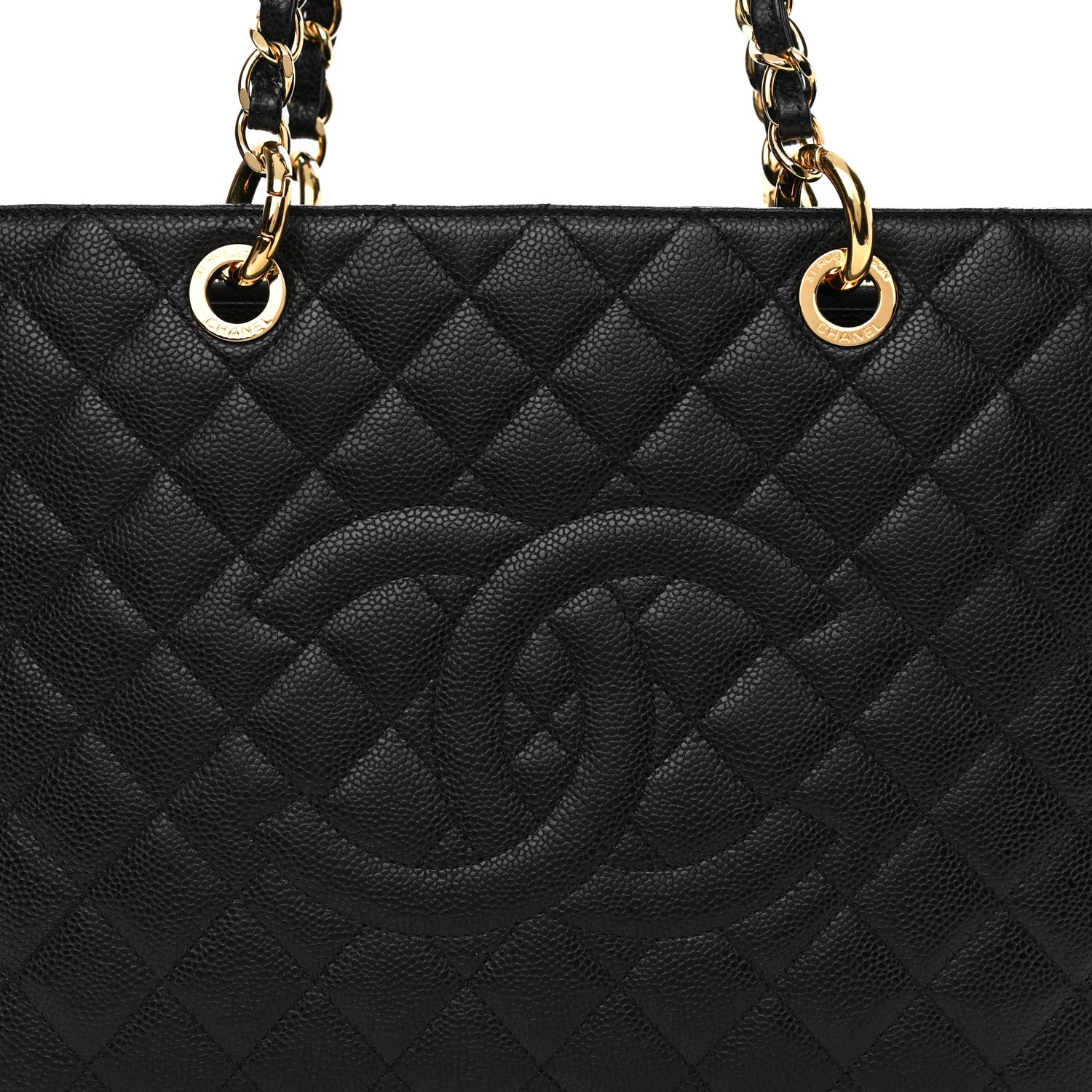 Chanel Caviar Quilted Grand Shopping Tote GST Black 8 of 10