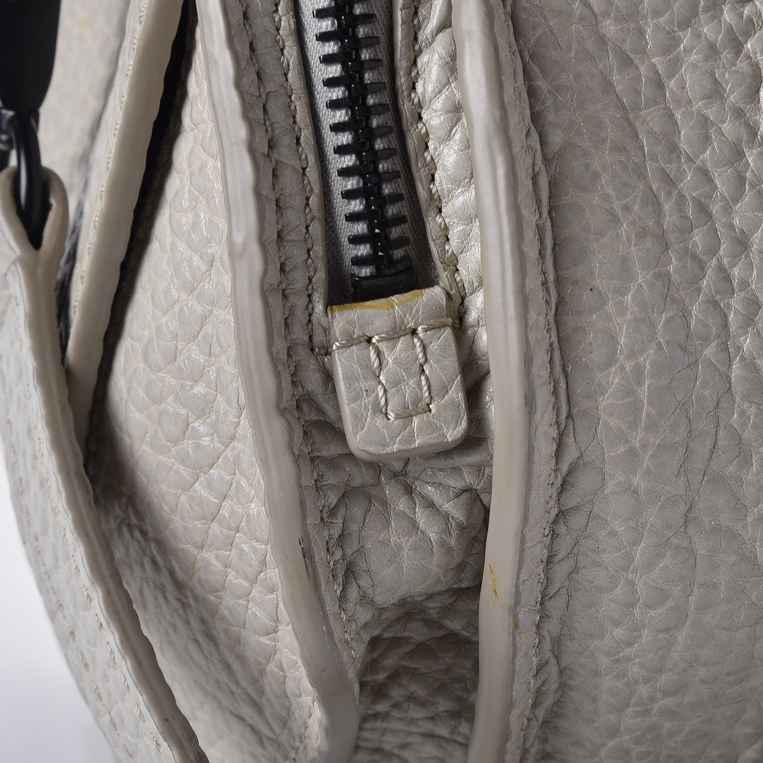 Alexander Wang Pebbled Lambskin Inside Out Rocco Matte Black Hardware Chalk 11 of 11