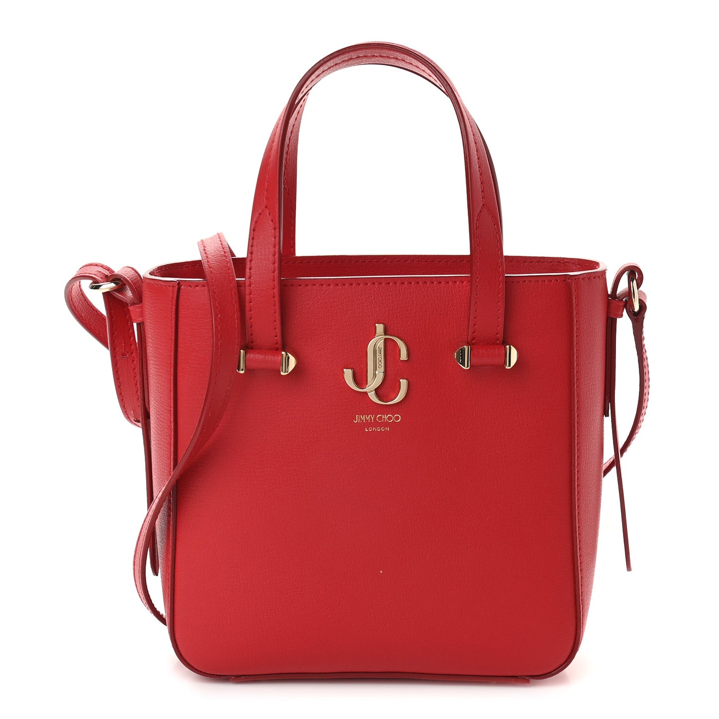 Grainy Calfskin JC Tote Royal Red