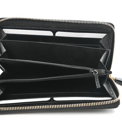 Gucci Pebbled Calfskin Soho Zip Around Wallet Black 5 of 8