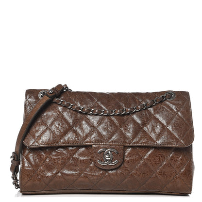 Chanel Crumpled Grained Calfskin Jumbo CC Crave Flap Beige 1 of 12