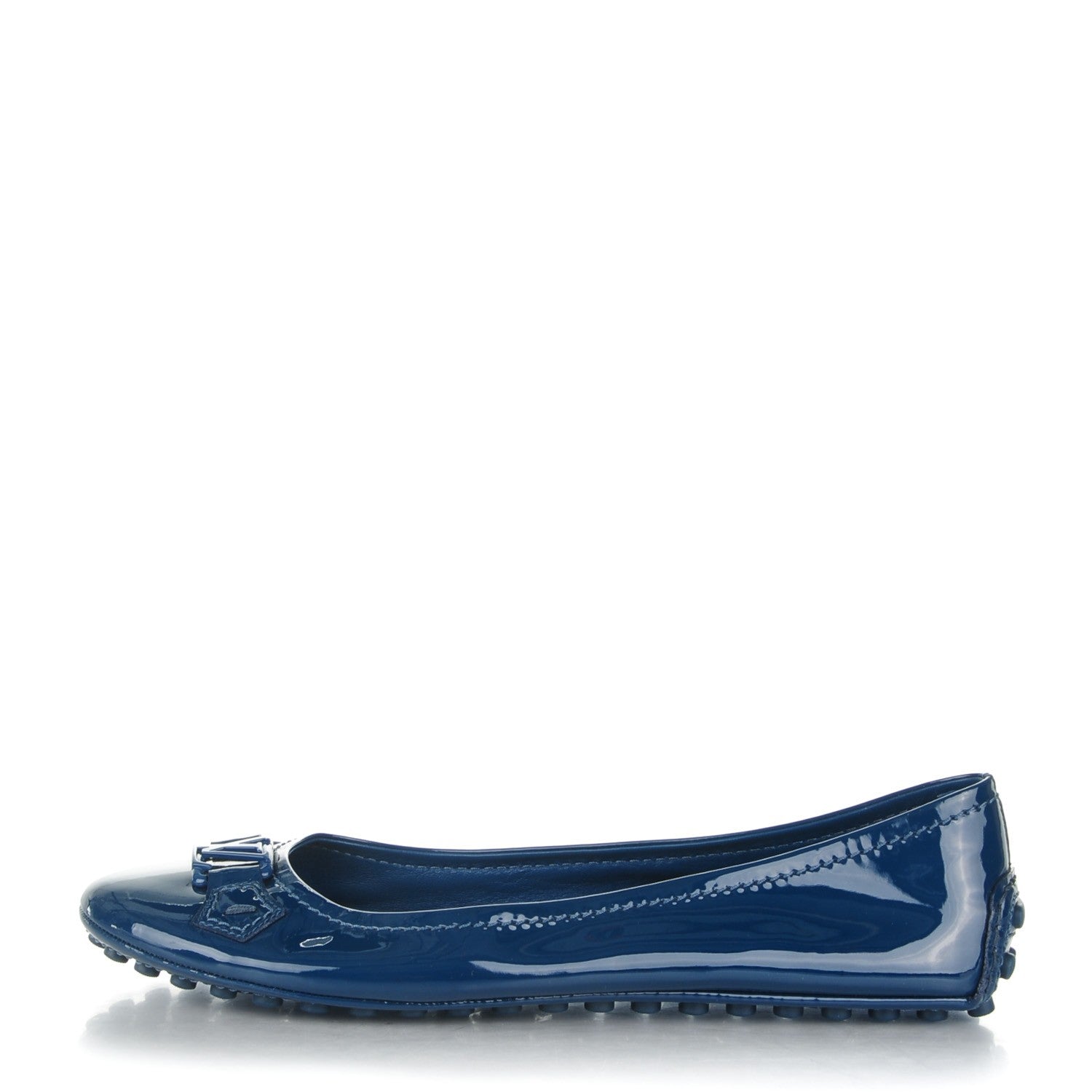 Louis Vuitton Patent Calfskin Oxford Ballerina Flats 41 Blue 1 of 6