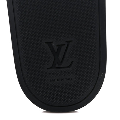 Louis Vuitton Rubber Damier Mens Waterfront Mules 11 Black 6 of 9