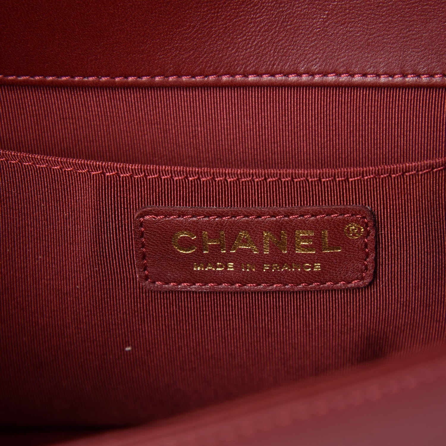 Chanel Lambskin Quilted Medium Boy Flap Burgundy 6 of 13