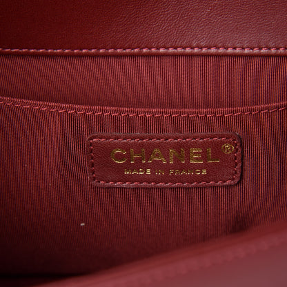 Chanel Lambskin Quilted Medium Boy Flap Burgundy 6 of 13