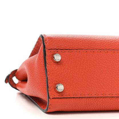 Fendi Cuoio Romano Selleria Mini Peekaboo Iconic Satchel Dark Orange 8 of 9