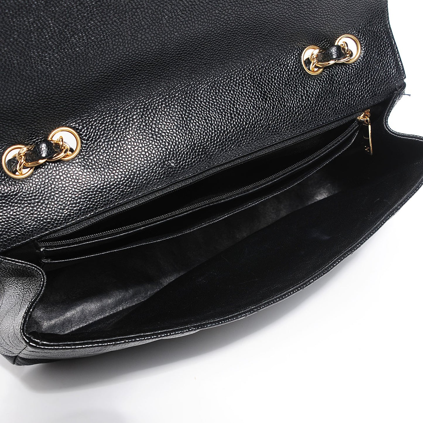 Caviar Quilted Jumbo Single Flap Black