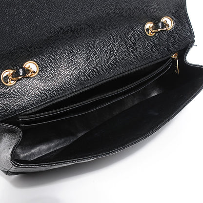 Chanel Caviar Quilted Jumbo Single Flap Black 5 of 10
