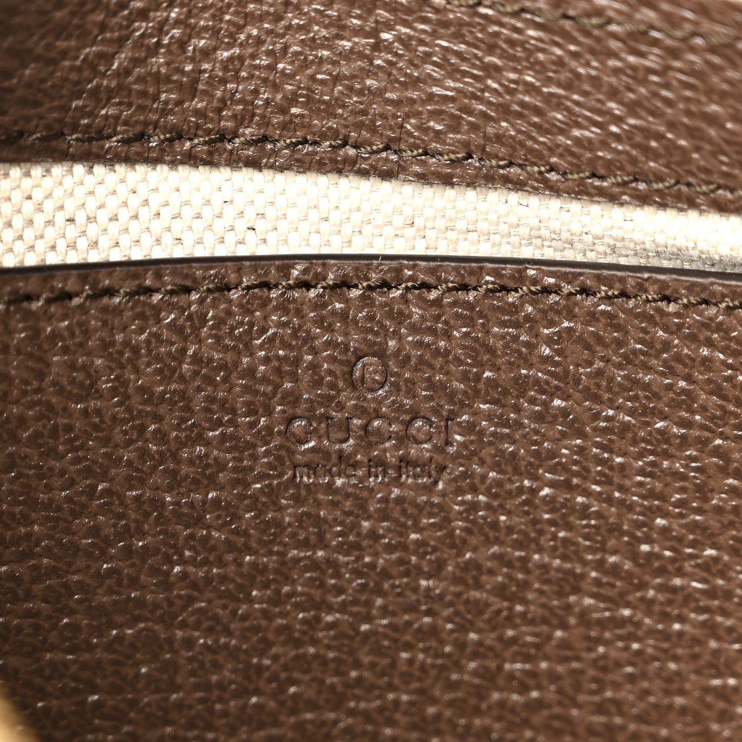 GG Supreme Monogram Textured Dollar Calfskin Mini Ophidia Chain Bag Beige Ebony