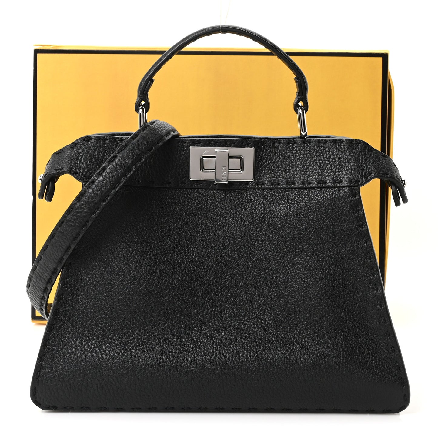 Cuoio Romano Selleria Chamois Small Peekaboo I SEE U Satchel Black Camel Sunflower