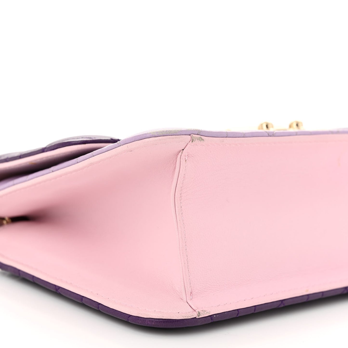 Lambskin Cannage Miss Dior Promenade Pouch Purple Multicolor