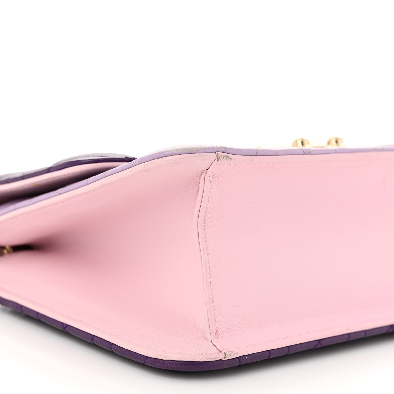 Christian Dior Lambskin Cannage Miss Dior Promenade Pouch Purple Multicolor 8 of 14