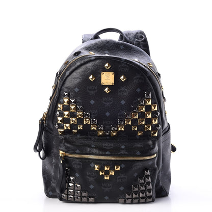 MCM Visetos Studded Medium Stark M Backpack Black 1 of 11