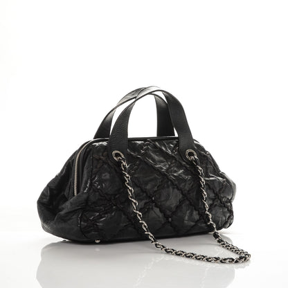 Chanel Calfskin Ultra Stitch Bowler Black 3 of 11