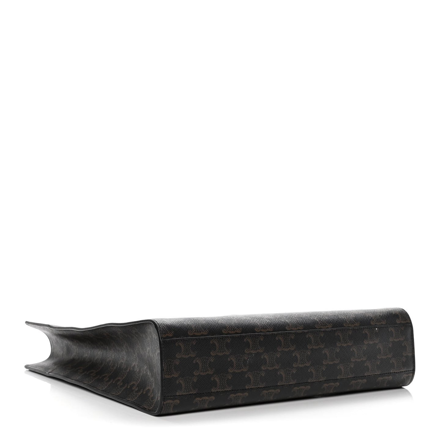 Triomphe Canvas Calfskin Medium Vertical Cabas Black