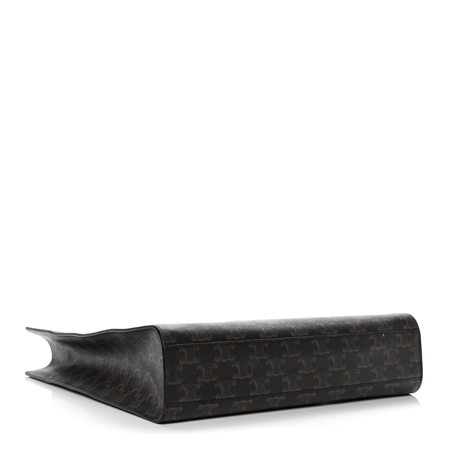 Celine Triomphe Canvas Calfskin Medium Vertical Cabas Black 3 of 10