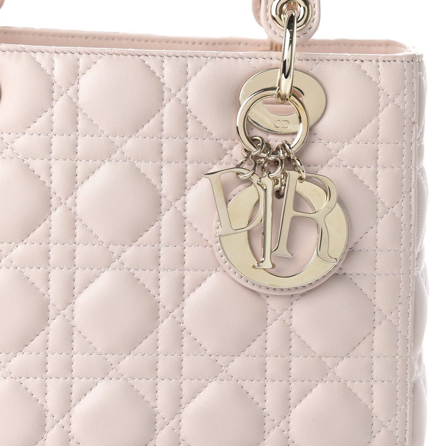 Lambskin Cannage Medium Lady Dior Light Pink