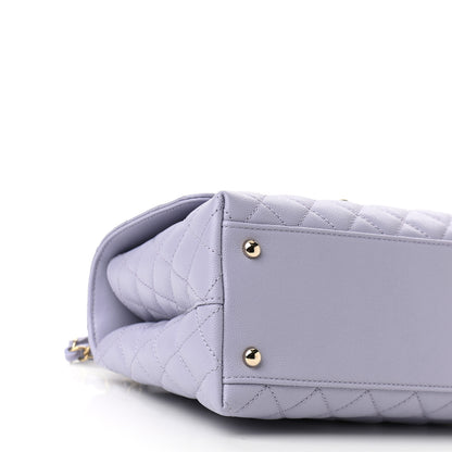 Chanel Caviar Quilted Small Coco Handle Flap Light Purple 9 of 11