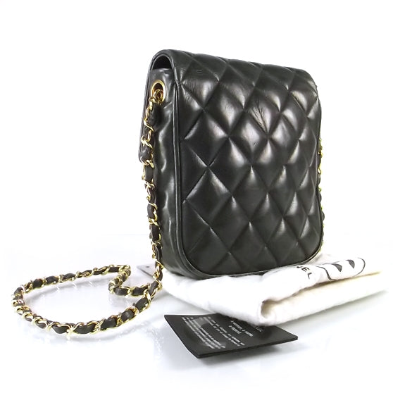 Chanel Lambskin Quilted Mini Flap Dark Green 4 of 12