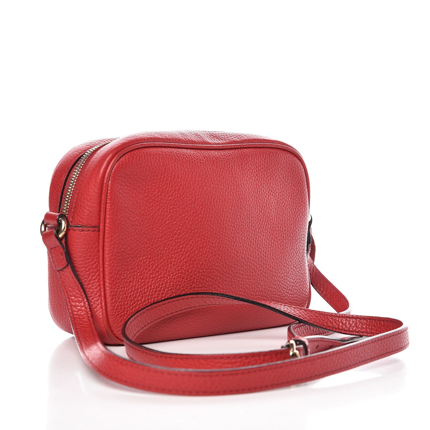 Pebbled Calfskin Small Soho Disco Bag Tabasco Red