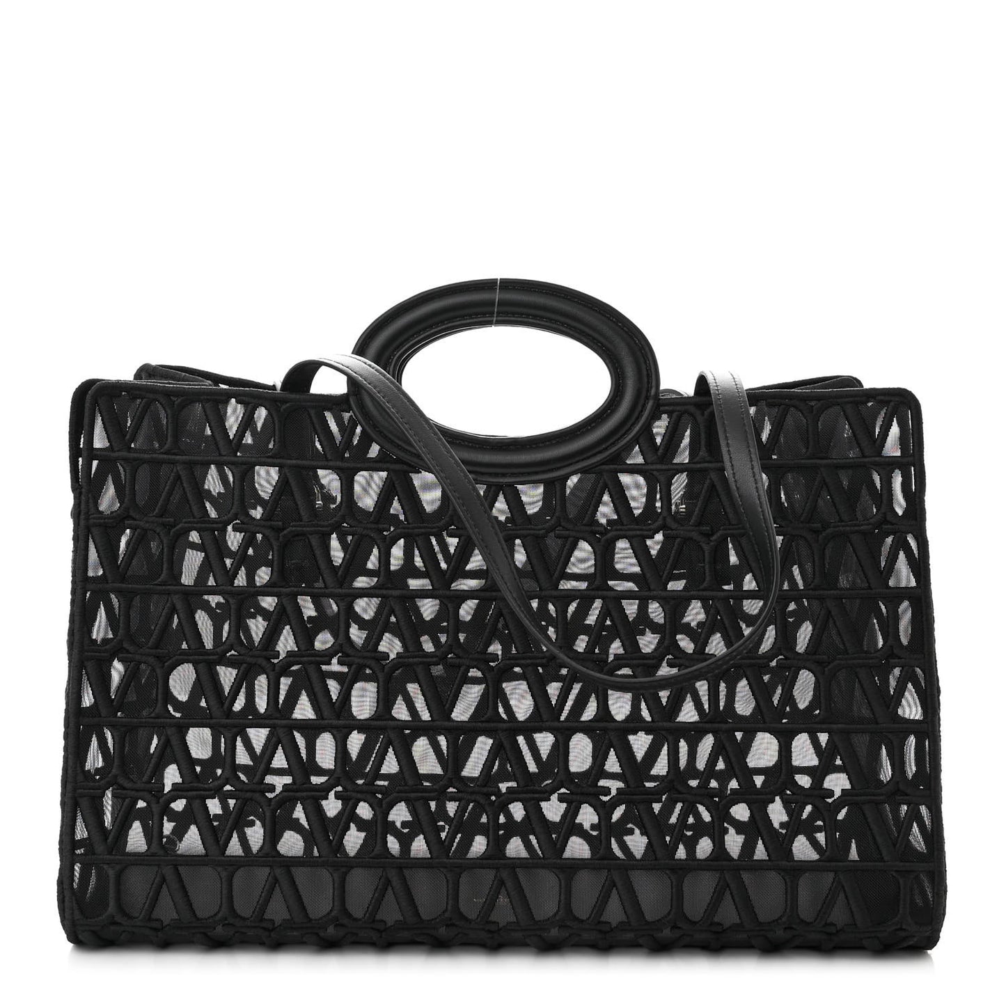 Toile Mesh Iconographe Goatskin Le Troisieme Shopping Bag Black
