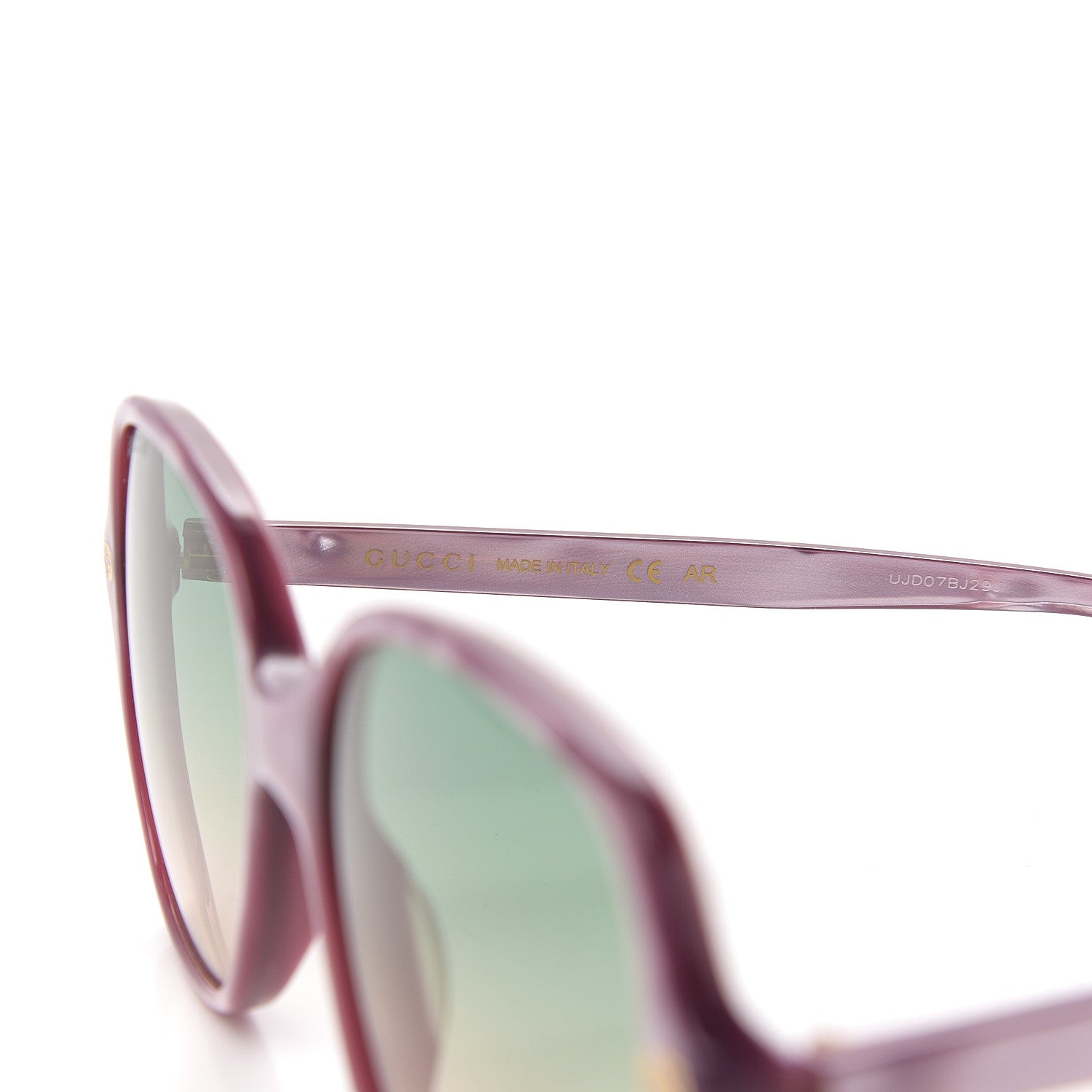 Gucci Acetate Square Frame GG0092S Sunglasses Purple 6 of 7
