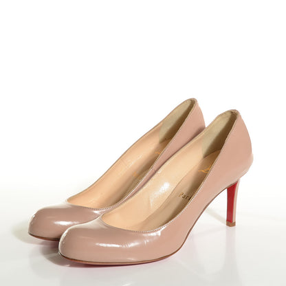 Christian Louboutin Patent Simple 85 Pumps 37 Nude 3 of 7